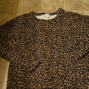 J. Crew Animal Print Top - Brown and Black